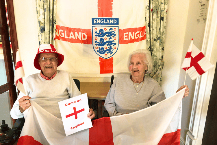 Emberbrook Care Home in Thames Ditton celebrates the Euros 2024