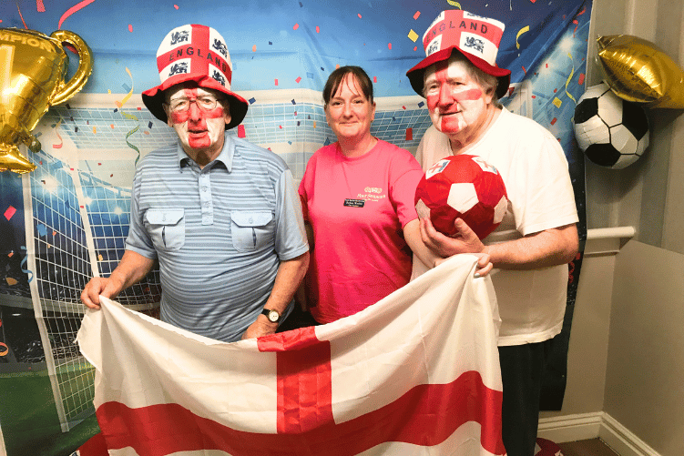 Regents View Care Home in Houghton-le-Spring celebrates the Euros 2024