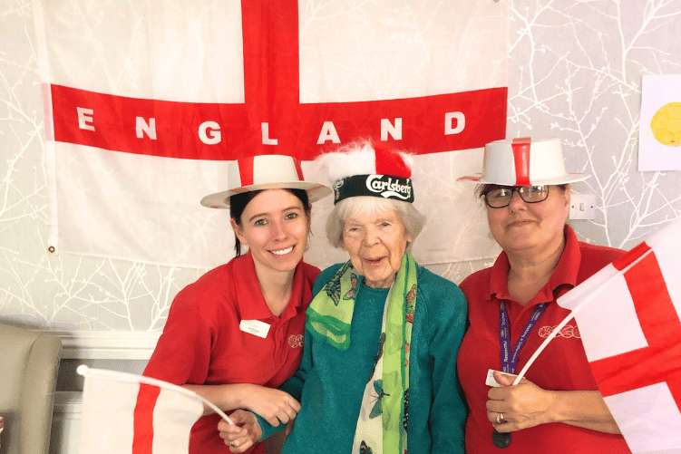 St Catherines Care Home in Bolton celebrates the Euros 2024