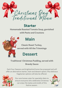 Christmas day menu